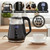 OVENTE 1L Small Electric Kettle with 5 Temperature Preset, Digital Display, 5Hr Keep Warm, Auto Shut-Off, Double-Wall Cool Touch Exterior, Borosilicate Glass,1500W BPA Free Water Boiler, Black KD95B