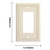 Henne Bery Sunken Pearls Heavy Duty Decorative Wall Plate Switch Plate Outlet Cover (Single Decorator, 3 Pack, Light Almond)