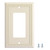 Henne Bery Sunken Pearls Heavy Duty Decorative Wall Plate Switch Plate Outlet Cover (Single Decorator, 3 Pack, Light Almond)