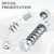 2PCS Car Exhaust Manifold Bolts,Steel M10x1.5 mm Exhaust Bolts and Nuts Kit with Springs for Exhaust Gasket,Professional Exhaust Flange Bolts Car Accessories for Most Cars (Silver)