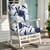 Uthem Rocking Chair Cushion, Waterproof Chairs Cushions for Adirondack Chairs Patio Chair High Back Thicked Cushions Outdoor and Indoor with Ties, Blue Enchantress