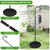 JETTIFY 63 Inch Shepherds Hooks for Outdoor Indoor with Round Base Stand, Adjustable Shepherds Hook for Bird Feeder, Lanterns, Wind Chime in Patio Garden