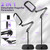 30X 10X Extra Large Floor Magnifying Glass with Light and Stand,7-inch Adjustable Height Floor Magnifying Lamp,2 in 1 Lighted Magnifiers for Close Work, Sewing,Crafts,Hobbies,Reading,Black