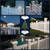 TSUNESLUX 5x5 Solar Post Cap Lights Outdoor, 6 Pack 2 Modes (Warm/White Light) White Fence Post Solar Powered Deck Lights Waterproof for 5.5x5.5 Vinyl Posts Decorate Garden Deck Patio Porch