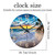 Constantplanet Palm Tree Glass Wall Clocks Battery Operated 12 Inch