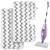 Tidy Monster Steam Mop Pads with Scrub Strips Microfiber Replacement Pad Refills for Shark Steam Pocket Mop S3500 Series S3501 S3601 S3550 S3801 S3901 SE450 S3601D S3901D (White Scrub Stripe 2 Pack)