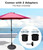 Koutemie 21 Inches Metal Umbrella Base with 2 Adapters for 1-¼" or 1-½" Umbrella Poles, Heavy Duty Weighted Outdoor Umbrella Stand Holder for Patio Table, Black