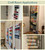 ZENXUS Vinyl Roll Holder, 25 Rolls, Craft Roll Storage and Organizer, Cotton Straps and Wood Dowels, with Door Hanging Hooks