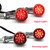 MISS MOLY Chrome Motorcycle LED Turn Signals RED Light Brake Running Tail Light Bullet