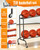EXTCCT Tilt Basketball Rack Ball Storage Holder - Tilt Basketball Shooting Training Rack, Garage Sports Equipment Organizer, Outdoor and Indoor Rolling Balls Cart with Wheels