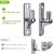 Insaga 304 Stainless Steel Gate Hinges 2 Pcs, Heavy Duty Wall Mount Hinges with 5/8" Pin, One-Piece Casting Farm & Chain Link Fence Gate Hardware