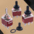 Twidec/3Pcs Waterproof Heavy Duty Toggle Switch 12V DC 30A DPDT 3 Position 6 Pin ON-Off-ON Switch with Weatherproof Boot Cap Cover for Car Boat with Terminal KL-C203-MZ
