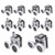 AFDHGS Shower Door Rollers Rv Parts - 10 Pcs Zinc Alloy Wheels 23mm with Anti Collision Block and Screws for Curved and Bathroom Glass Doors