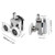 AFDHGS Shower Door Rollers Rv Parts - 10 Pcs Zinc Alloy Wheels 23mm with Anti Collision Block and Screws for Curved and Bathroom Glass Doors