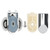 AFDHGS Shower Door Rollers Rv Parts - 10 Pcs Zinc Alloy Wheels 23mm with Anti Collision Block and Screws for Curved and Bathroom Glass Doors
