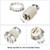 PATIKIL G9 Light Socket Rings, 5 Pack Shade Holder Adapter Alloy Ring Converter Light Holder for 1-1/16" Diameter Table Floor Lamp, Silver Tone