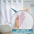 Extra Wide No Hook Waffle Weave Shower Curtain with Snap in Liner Set, 108" x 74" Hotel Luxury White Shower Curtains for Bathroom with See Through Top Window, Waterproof, Washable 108W x 74H