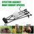 8 Pack Mole Gopher Traps for Outdoor Lawn and Garden, Heavy Duty Reusable Vole Traps, Professional Rodent Control Trapping Kit for Yard and Farm, Easy to Set (Black)