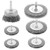 VIDICA Wire Brush Set 6 Pcs, Wire Wheel for Drill with 1/4 Inch Hex Shank, Drill Brush with 0.012 Inch Coarse Crimped Carbon Steel Wires for Removing Rust, Paint and Corrosion
