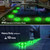 CREPOW Green Solar Dock Lights Driveway Deck Lights - 12 Packs Waterproof Outdoor LED Aluminum Dock Lighting Warning Step Light for Driveway Sidewalk Garden Pathway Yard