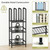 STORAGEIDEAS 3 Tier Towel Racks for Bathroom with Dividers, Free Standing Metal Towels Holder Stand with Shelf, Towel Storage Organizer Bathroom Shelf, Metal Shelving Unit, Pool Towel Rack, Black