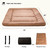 MAXYOYO Japanese Floor Mattress Futon Mattress, Thicken Tatami Mat Sleeping Pad Foldable Roll Up Mattress Boys Girls Dormitory Mattress Pad Kids Floor Lounger Cushion, Light Brown, Full