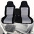 GXARTS 2Pcs Cloth Front Driver and Passenger 60/40 High Back Bench Seat Cover Black & Gray Compatible with Ford Ranger 2004 2005 2006 2007 2008 2009 2010 2011 2012 (Without Console Cover)