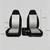 GXARTS 2Pcs Cloth Front Driver and Passenger 60/40 High Back Bench Seat Cover Black & Gray Compatible with Ford Ranger 2004 2005 2006 2007 2008 2009 2010 2011 2012 (Without Console Cover)
