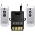 Wireless Light Switch and Receiver Kit, 30A High Power, No Wiring, 984ft RF Range,AC110V/120V220V Remote Control Switches ralay for Lamp, Motor,Ceiling Light, Fan, Outdoor Lighting