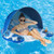 COOLCOOLDEE Pool Float with Canopy,Cup Holder - XL Pool Chair Lounge Float with Adjustable Sun Shade Cover, Drink Holder,Ergonomic Headrest,Inflatable Pool Float for Adults(Deep Blue)