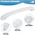Podoy Upgraded WB15X335 Microwave Door Handle Replacement Compatible with GE General Electric Microwave White Spacemaker XL, Mounting Hole Distance 10.39in/26.4cm Replaces WB15X0335 AP2021148