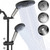 Filtered Shower Head with Handheld Shower Head High Pressure Rainfall System with Slide Bar Dual Filter Softener for Hard Water,6 Spray Modes,Adjustable Height,Black