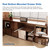 VADANIA 22" Undermount Drawer Slide, Push to Open, Bottom Mounted & Bottom Support, 88 lb Load Capacity, 3-Fold Full Extension, Non-Detachable, Invisible Drawer Slies,1 Pair(2-Pack)