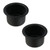 Wealrit 2 Pcs Metal Couch Cup Holder 4.13" x 3.15" x 2.5" Recliner-Handles Cup Holder Insert Replacement for Sofa Car Poker Table(Black)