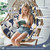 Uthem Waterproof Egg Chair Cushion Replacement 47x31.5x4.7 inch Thicken Hanging Egg Swing Chair Cushion Indoor Outdoor Wicker Rattan Hammock Basket Cushion with Headrest Pillow, Blue Enchantress