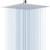 GGStudy 12 Inches Square Rain Shower Head Large Stainless Steel High Pressure Shower Head Ultra Thin Rainfall Bath Shower with Silicone Nozzle Easy to Clean and Install Chrome Shower Head