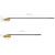 G.a HOMEFAVOR Pizza Oven Brush with Scraper, 46.5 inch Long Handle (Detachable), Brass Bristles for Pizza Oven