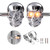 JinRui-T Motorcycle Turn Signals Led Skull Blinkers 10mm Screw Indicator Light Universal for Harley Honda Kawasaki Suzuki Triumph 2PCS (Silver)