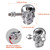 JinRui-T Motorcycle Turn Signals Led Skull Blinkers 10mm Screw Indicator Light Universal for Harley Honda Kawasaki Suzuki Triumph 2PCS (Silver)