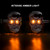 JinRui-T Motorcycle Turn Signals Led Skull Blinkers 10mm Screw Indicator Light Universal for Harley Honda Kawasaki Suzuki Triumph 2PCS (Silver)