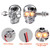 JinRui-T Motorcycle Turn Signals Led Skull Blinkers 10mm Screw Indicator Light Universal for Harley Honda Kawasaki Suzuki Triumph 2PCS (Silver)