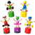 PROLOSO Push Puppet Finger Puppets Thumb Press Base Joker Puppet Push Up Wooden Clown Toys 5 Pcs