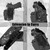 NIRIAHO Tactical Universal Duty Holster Extended Support Holder with Tourniquet Holster Combo, Tourniquet Holder Kit for Duty Belt (Black Kit)