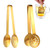 2pcs Tea Bag Squeezer Tongs, Stainless Steel Tea Bag Dispenser Gripper Picker Accessories Premium Teabag Squeezer Strainers Clip for Tea Drinkers Gifts (Golden)