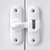 INIRET 2 Packs White Barn Door Latches,90/180 Degree Gate Lock,Flip Gate Latches Hardware,Zinc Alloy Right Angle Door Lock Latch,Door Security Sliding Door Latch Lock for Cabinets,Bathroom