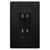 LIDER Decorator Receptacle with Screwless Wall Plate, Child Safe Tamper-Resistant Wall Outlet, Residential Grade, Self-Grounding, 15A 125V, UL Listed, Thermoplastic, Brushed Black, 1-Pack