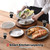 WAGENSTEIGER Stainless Steel Mesh Tray Set with Drip Pan, Air Fryer Basket and Tray, Kitchen Colander, Vegetable and Fruit Strainer, Food Filter, BBQ Prep Tool, Fruit Serving Dishes (9.84 inch)