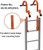 Roof Ladder Hook, 2 Pack Ladder Stabilizer, Heavy Duty Steel 500 Lbs Weight Ratin, Roof Ridge Extension with Wheel for Safe and Easy Access