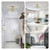 WUZUPS Chandelier Rustic Farmhouse Industrial Round Semi-flushmount Ceiling LED Light Fixture with Clear Glass Shades for Bathroom Kitchen Foyer Entryway, H 11.8" x W 13.4", E26 Base, Gold