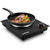 CUSIMAX Hot Plate, Single Burner Electric Cooktop, 1500W Electric Burner Hot Plate for Cooking with Adjustable Temperature, Portable Countertop Burner Stainless Steel, Black, New Model
